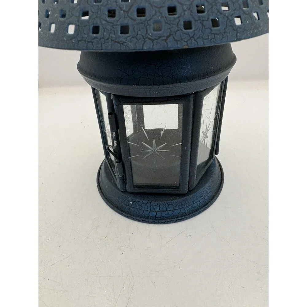 Winter Tealight Metal Lamp Tea Light Candle Holder Votive Snowman Christmas READ